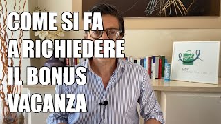 Come funziona il bonus vacanza [upl. by Jasper]