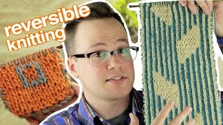 Double Knitting How to Knit a Reversible Scarf [upl. by Narat]