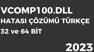 VCOMP100DLL BULUNAMADI HATASI 6432 BİT ÇÖZÜMÜ TÜRKÇE [upl. by Ecyned]