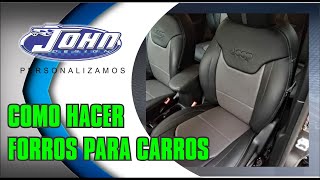 Como se fabrican forros en cuero para carro [upl. by Addiel418]