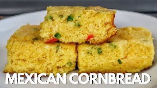 How To Make the BEST Mexican Cornbread And Its SO MOIST  Cinco De Mayo Food Ideas [upl. by Acinoda]