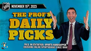 NHL DAILY BETS THE PROFS TOP PICK FOR NOVEMBER 15th Islanders vs Canucks nhlpickstoday [upl. by Alyac803]