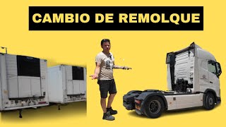 Como CAMBIAMOS un REMOLQUE para subir a ALEMANIA  26 truck camioneros work truckdriver ruta [upl. by Thornie125]