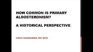 Primary Aldosteronism Nephrology Grand Rounds in Ottawa [upl. by Dumah30]