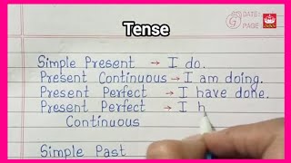 All Tense 12 types ✅💯  tense [upl. by Krum]