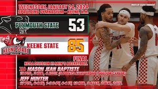 Keene State Mens Basketball Highlights vs Plymouth State 1242024 [upl. by Cazzie]