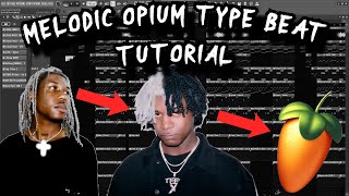 HOW TO MAKE A MELODIC OPIUM BEAT IN UNDER 1 MINUTE  flstudio tutorial [upl. by Nosam856]