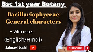 Bacillariophyceae General characteristics Notes Bsc 1st year Botany [upl. by Notnirt]