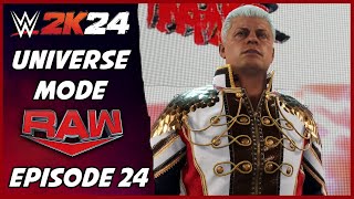 WWE 2K24  Universe Mode  Raw Episode 24 [upl. by Yelnikcm]