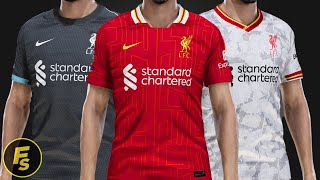 Liverpool FC Kits 202425 Season  PES 2021 amp FL24 [upl. by Dagall]