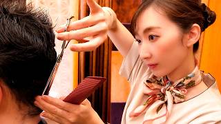 ASMR 高級理髪店が奏でる癒しの音色  ヘアカット・耳かき・マッサージ・シェービングの音 [upl. by James]