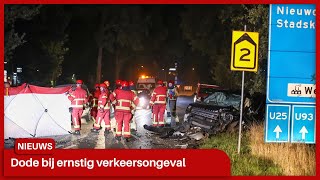 Persoon overleden bij ernstig verkeersongeval op N367 bij Oude Pekela [upl. by Edora]