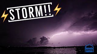 TORMENTA nocturna en Fornells Menorca Agosto 2018 [upl. by Acilegna]