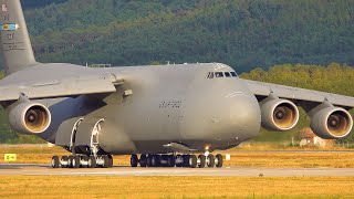 Training Day C130 C5 KC10 C17  21x Military Aviation Planespotting Ramstein [upl. by Tnias]