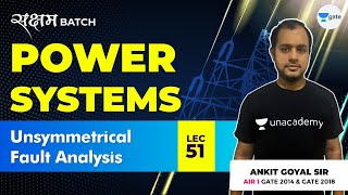 Unsymmetrical Fault Analysis  Lec 51  Power Systems  GATE EEECE 2021 Exam  Ankit Goyal [upl. by Kotz]