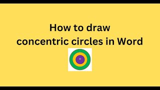 How to draw concentric circles in Word [upl. by Charlean]