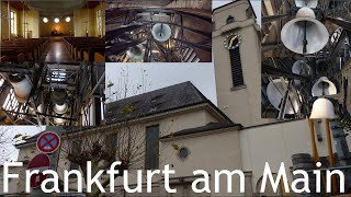 Frankfurt F Die fünf Glocken der evangelischen Lukaskirche Turmaufnahme [upl. by Albina]