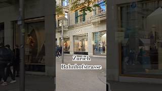 Zurich Bahnhofstrasse  Most expensive street in Switzerland luxury shopping street switzerland [upl. by Ellocin561]