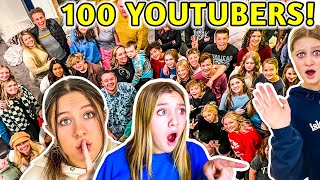 EXTREME HIDE amp SEEK w 100 FAMOUS YOUTUBERS [upl. by Naugal]