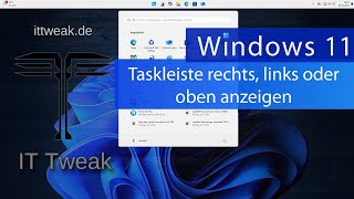 Windows 11  Taskbar links rechts oder oben anzeigen lassen  So geht es [upl. by Olmstead332]