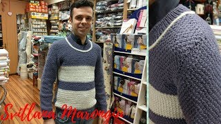 Tutorial Ferri Parte 14  Maglione da uomo ai ferri [upl. by Marni]