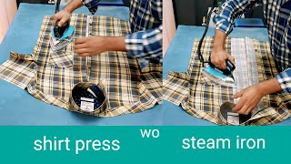 how to iron a shirtsteam ironshirt per press kaise kare [upl. by Fagan]