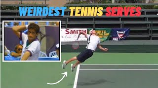 Top 5 WEIRDEST Tennis Serves [upl. by Niki55]