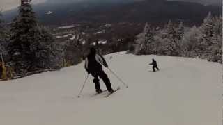 Stratton Mountainearly season GOPRO Polar bear 11282012 Skiing Snowboard [upl. by Allicirp]