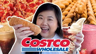 TRYING EVERYTHING at COSTCO FOOD COURT Full Menu Taste Test amp Review [upl. by Chapell207]