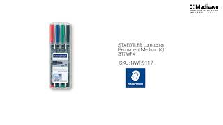 STAEDTLER Lumocolor Permanent Medium 4 317WP4 NWR9117 1920x1080 [upl. by Hedgcock]