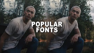 popular fonts for editing pt2 [upl. by Ateuqahs]