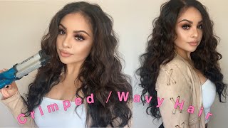 How to get CrimpedWavy Hair Tutorial Using Bed head Deep Waver [upl. by Amaj]