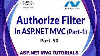 50  Authorize Filter In ASPNET MVC  Authorization In ASPNET MVC  Tutorial  Part1 HindiUrdu [upl. by Sublett]