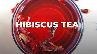 Easy Hibiscus Tea Recipe  Healthy Herbal Tea with Dried Hibiscus Flowers [upl. by Cottle879]