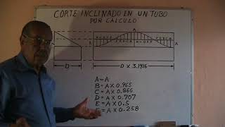 Corte Inclinado en un tubo por Calculo [upl. by Bettencourt]