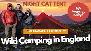 WILDCAMPING IN ENGLAND NIGHT CAT TENT  We were so lucky GLARAMARA LAKE DISTRICT INSTINCT ALPI [upl. by Annam]