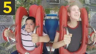 5 Funny Slingshot Ride Moments [upl. by Niffirg642]