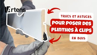 🛠 TUTO  Comment poser des plinthes à clipser ou à coller en bois dans une pièce en 2024  Artens [upl. by Nemraciram]