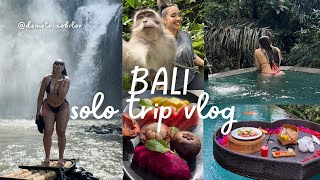 BALI🏝️ Solo Trip Vlog where I stayed luxury villas monkeys rainforest food more 🌊 [upl. by Auqinot]