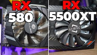 Comparativo RX 580 2048sp vs RX 5500 XT  Testes 10 Games [upl. by Angadreme]