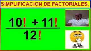 SIMPLIFICACION DE FACTORIALES [upl. by Dihsar]