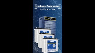 Solarverter Pro 3kVA Hybrid Solar PCU  Best Solar Inverter for Home by Luminous  MPPT Solar PCU [upl. by Pippy]