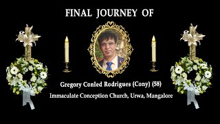 Final Journey of Gregory Conled Rodrigues Cony 58 [upl. by Sheline620]