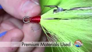 Tying Chartreuse Bucktail Dressed Treble Hook [upl. by Siegfried]