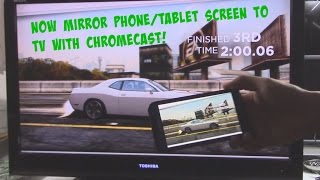 GOOGLE CHROMECAST How to setup connect mirror phone screen to TV wireless [upl. by Xineohp]