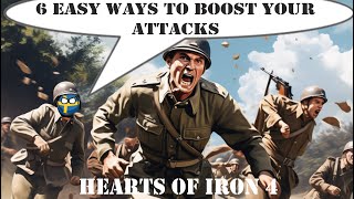 HOI4 Guide  6 Easy Ways to Boost Your Attacks [upl. by Dnalrag709]