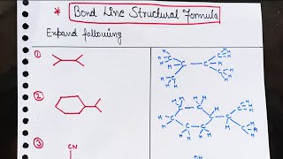 Bond line structural formula Organic chemistry class 11 [upl. by Algernon]