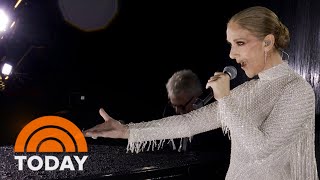 Celine Dion’s opening ceremony performance dazzles fans [upl. by Aicek]