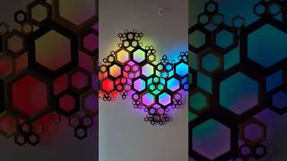 Hexagons are the bestagons Custom LED wall art custom led 3dprinting DIY Art Purdue Pride [upl. by Arba]