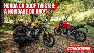 NOVA CB 300F TWISTER 2023 VERMELHA CBS  Avaliação Completa Novo Motor design painel e mais [upl. by Rodina]